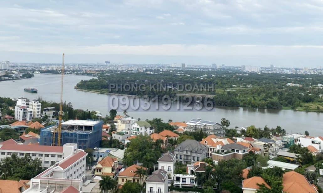 Masteri Thảo Điền cho thuê căn hộ lầu 22 T4 nội thất view sông 2 phòng ngủ