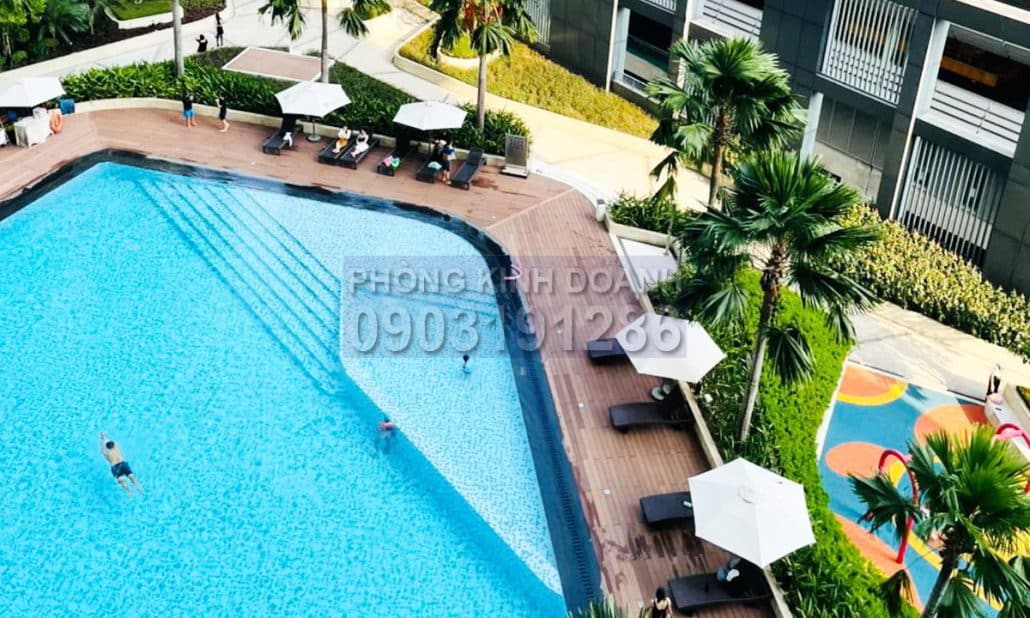 Masteri Thảo Điền cho thuê 2 phòng ngủ view hồ bơi block T5 nội thất đầy đủ