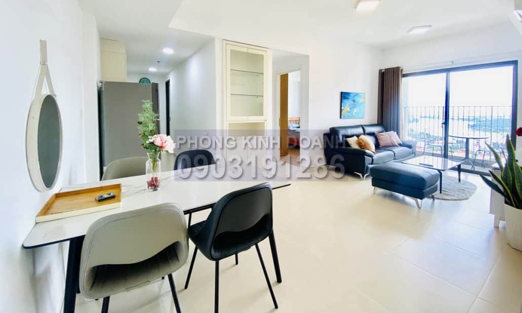 Masteri Thảo Điền cho thuê tầng cao tháp T5 có nội thất view sông 2 phòng ngủ