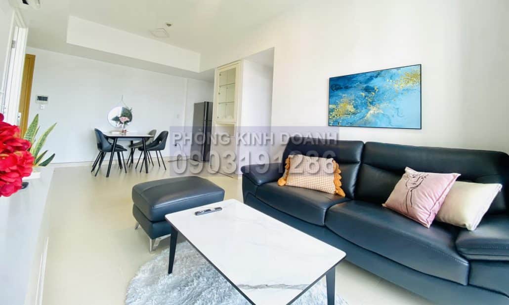 Masteri Thảo Điền cho thuê tầng cao tháp T5 có nội thất view sông 2 phòng ngủ