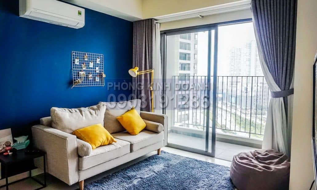 Masteri Thảo Điền cho thuê 2 phòng ngủ thoáng lầu 22 block T5 nội thất sang
