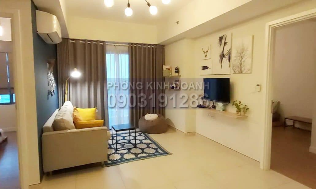 Masteri Thảo Điền cho thuê 2 phòng ngủ thoáng lầu 22 block T5 nội thất sang