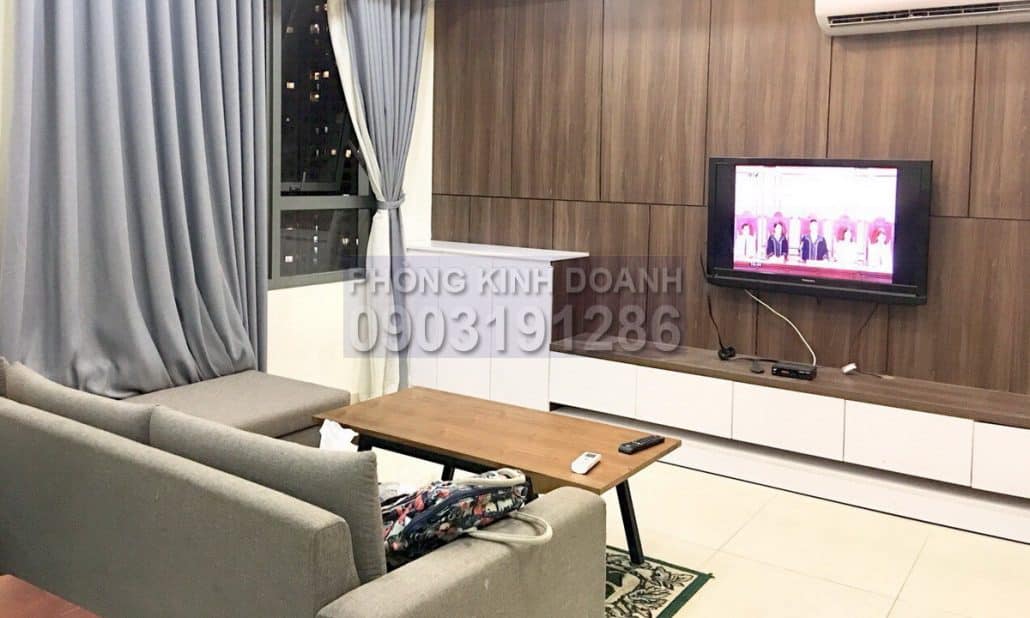 Cho thuê Masteri Thảo Điền 2 phòng ngủ tầng cao toà T1 nội thất full view mát