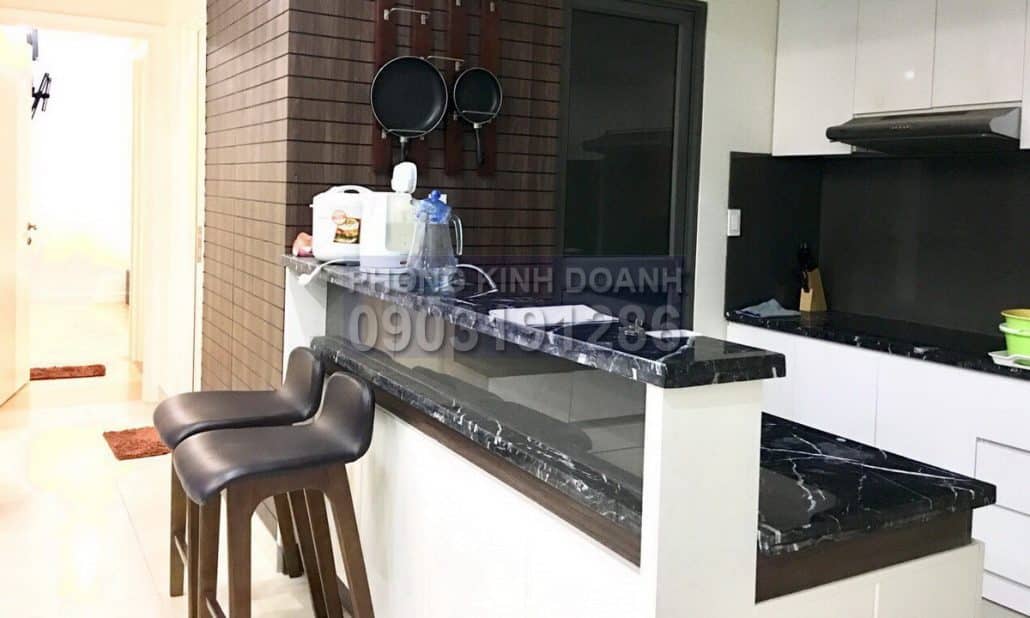 Cho thuê Masteri Thảo Điền 2 phòng ngủ tầng cao toà T1 nội thất full view mát