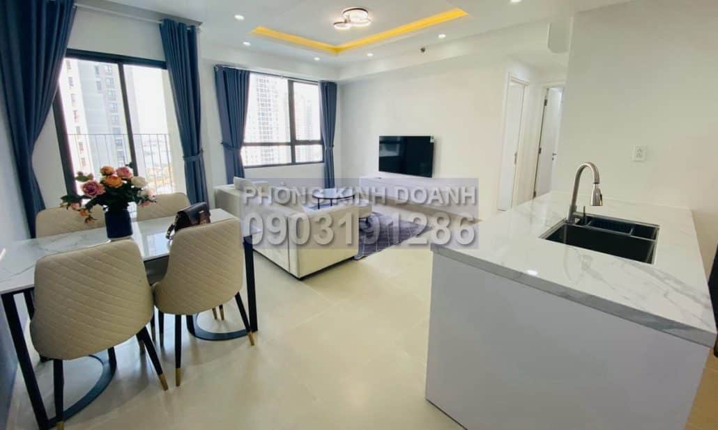 Cho thuê Masteri Thảo Điền 2 phòng ngủ tầng cao T1 đầy đủ nội thất view mát