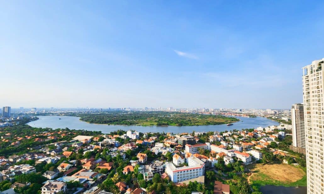 Cho thuê Masteri Thảo Điền lầu cao căn T4 nội thất xịn 2 phòng ngủ view sông