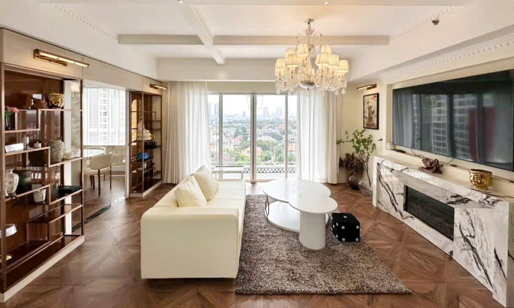 Cho thuê căn hộ Masteri Thảo Điền 3 phòng ngủ view sông lầu cao nhà đẹp