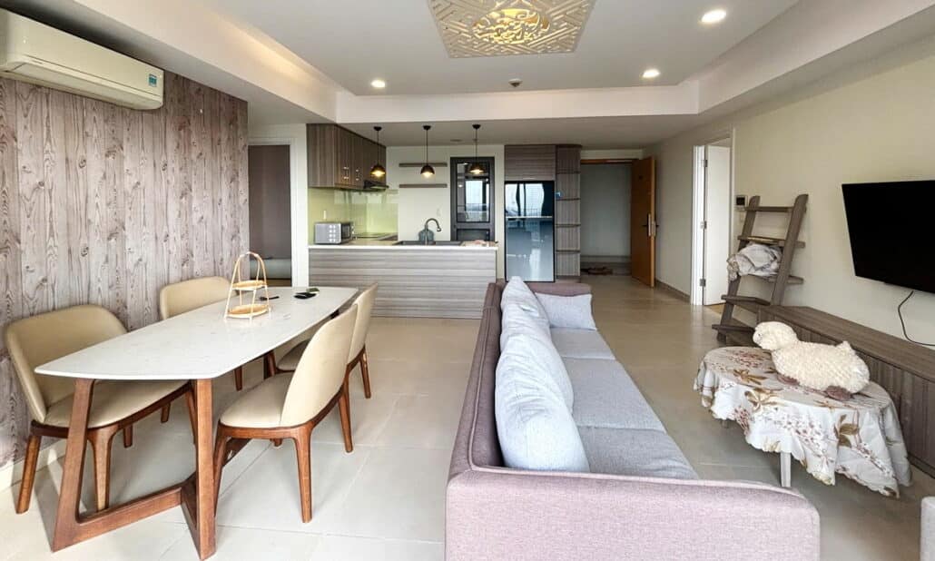 Cho thuê căn hộ Masteri Thảo Điền 3 phòng ngủ T4 view sông lầu cao nhà đẹp